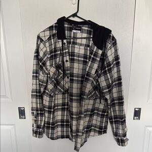 Original Use Black and White Plaid Shirt